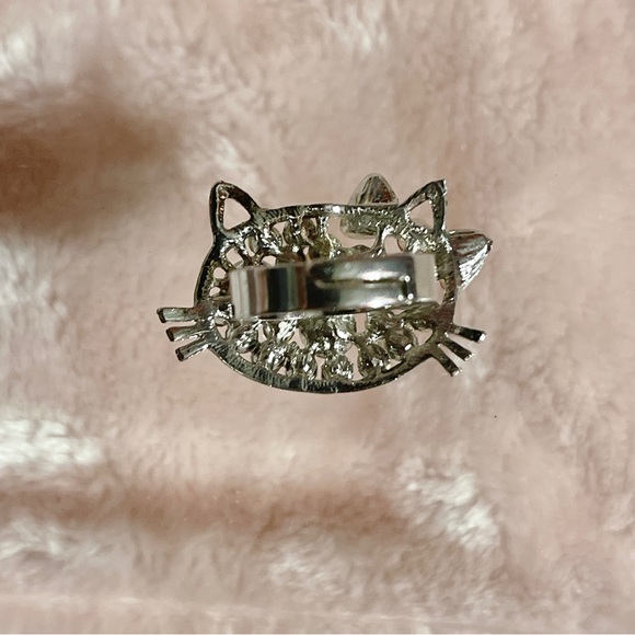 Hello Kitty Crystal Encrusted Head Adjustable Ring - NWOT - Picture 3 of 5